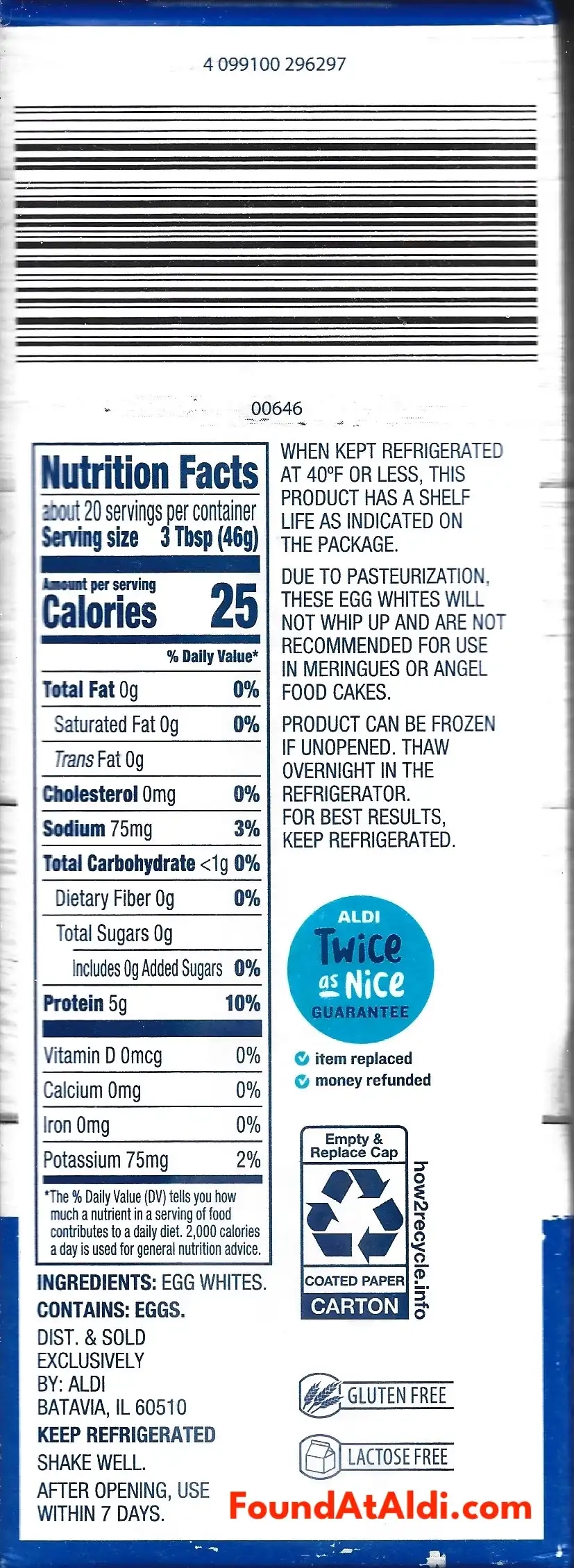 Goldhen Liquid Egg Whites Ingredients Nutrition Facts