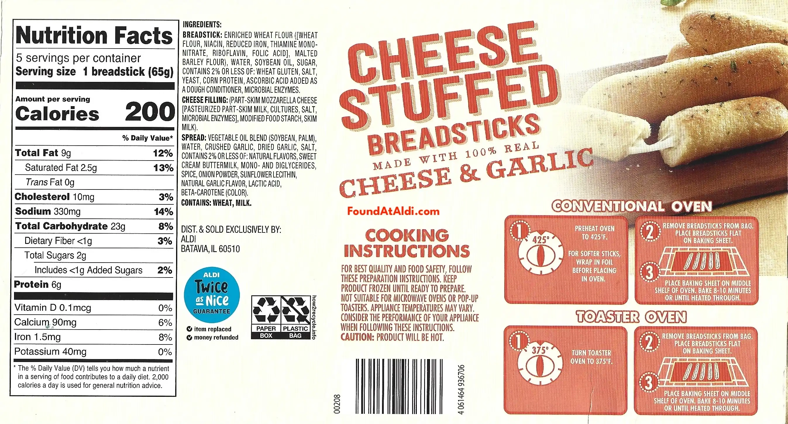 Mama Cozzi's Cheese Stuffed Breadsticks Ingredients Nutrition Facts Cooking Directions