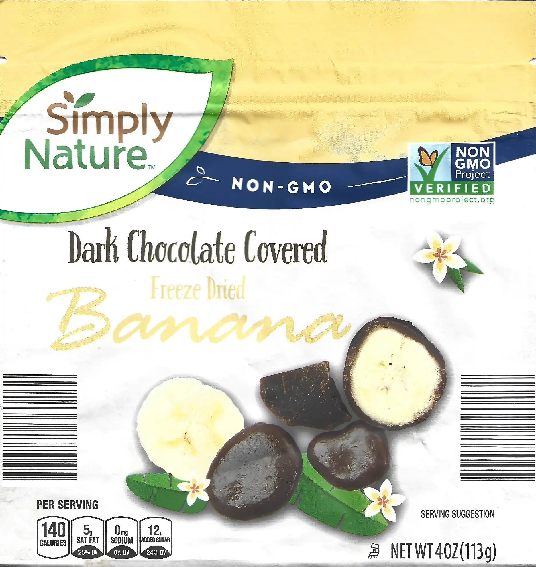 Simply Nature Dark Chocolate Covered Freeze Dried Banana