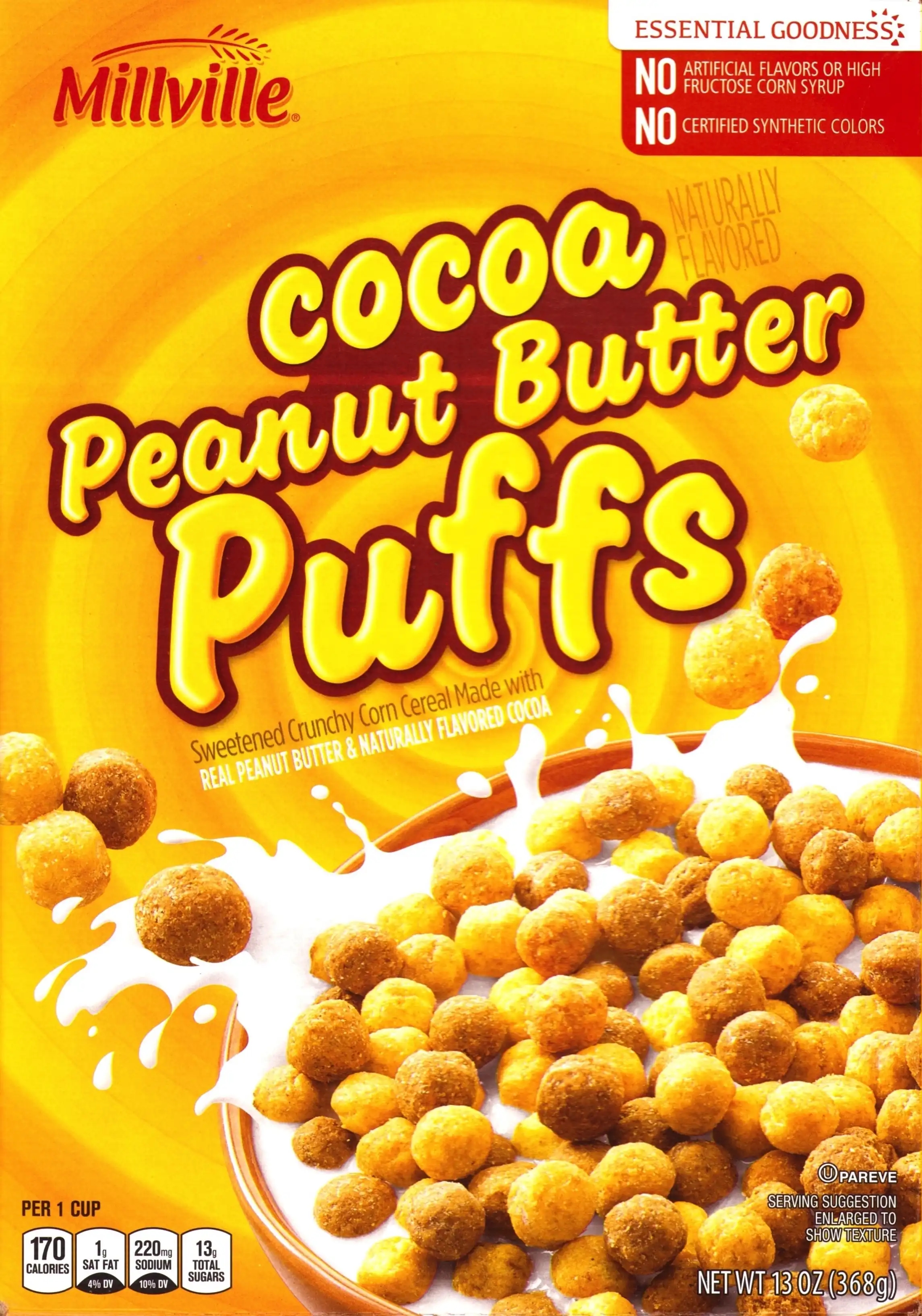 Millville Cocoa Peanut Butter Puffs