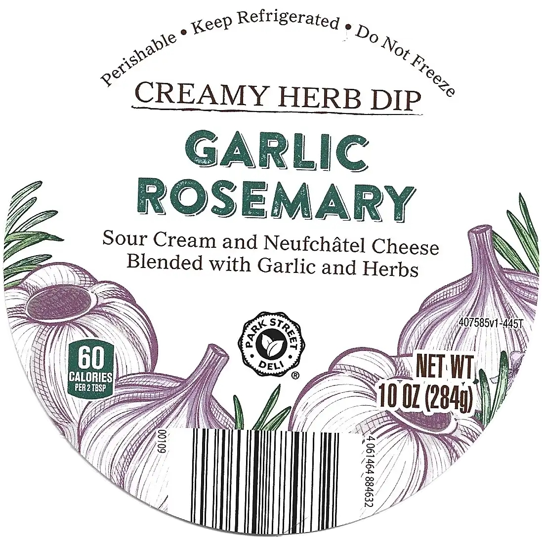 Park Street Deli Creamy Herb Dip Garlic Rosemary