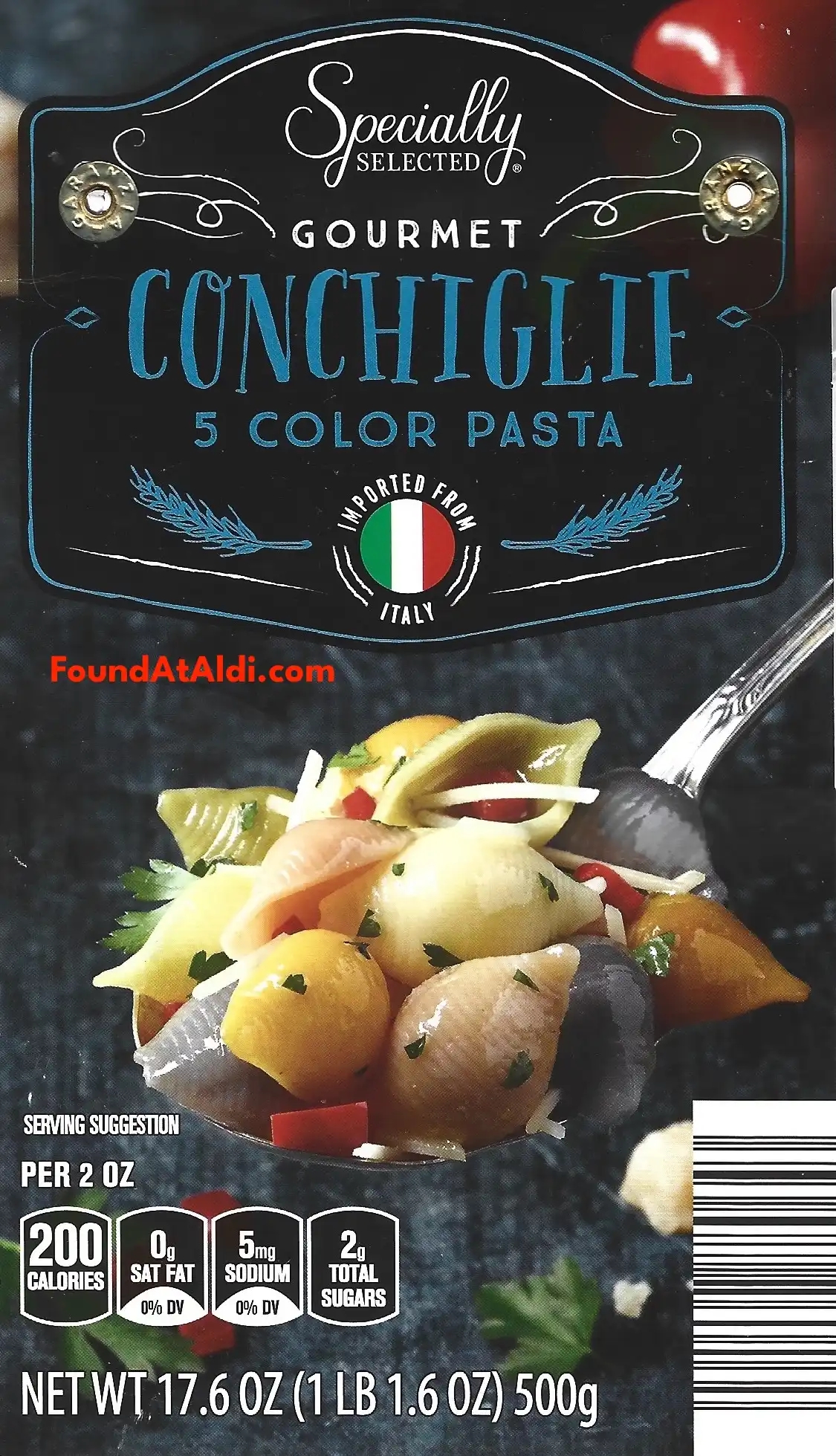 Specially Selected Gourmet Conchiglie 5 Color Pasta