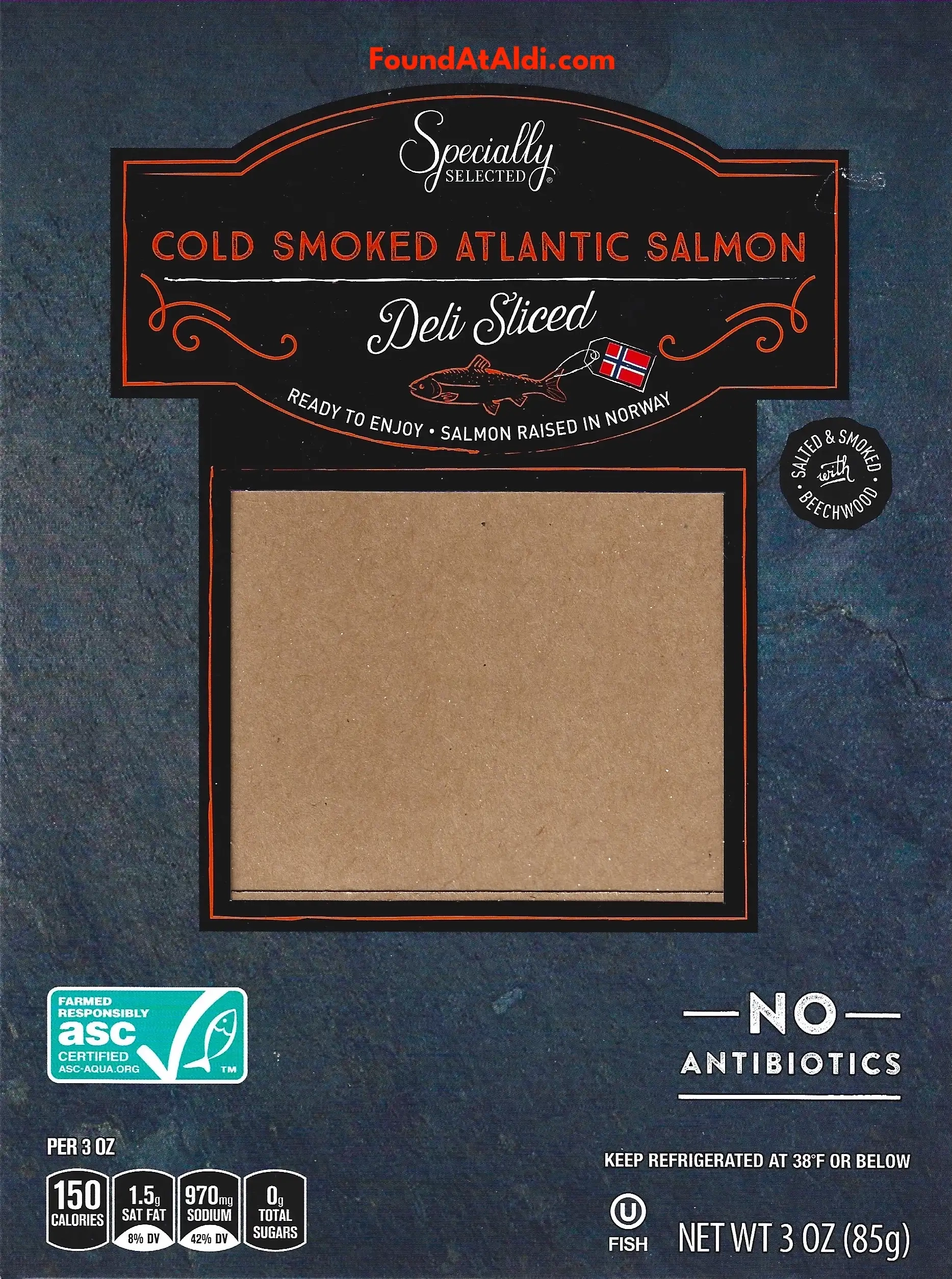 Specially Selected Cold Smoked Atlantic Salmon (Cardboard Sleeve)