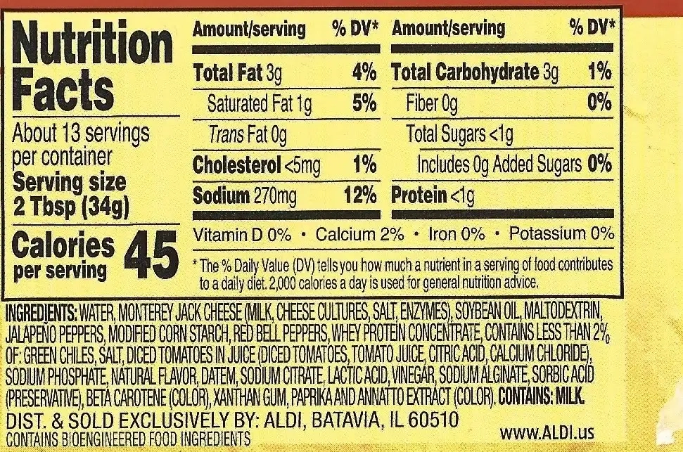 Casa Mamita Salsa Con Queso Ingredients Nutrition Facts