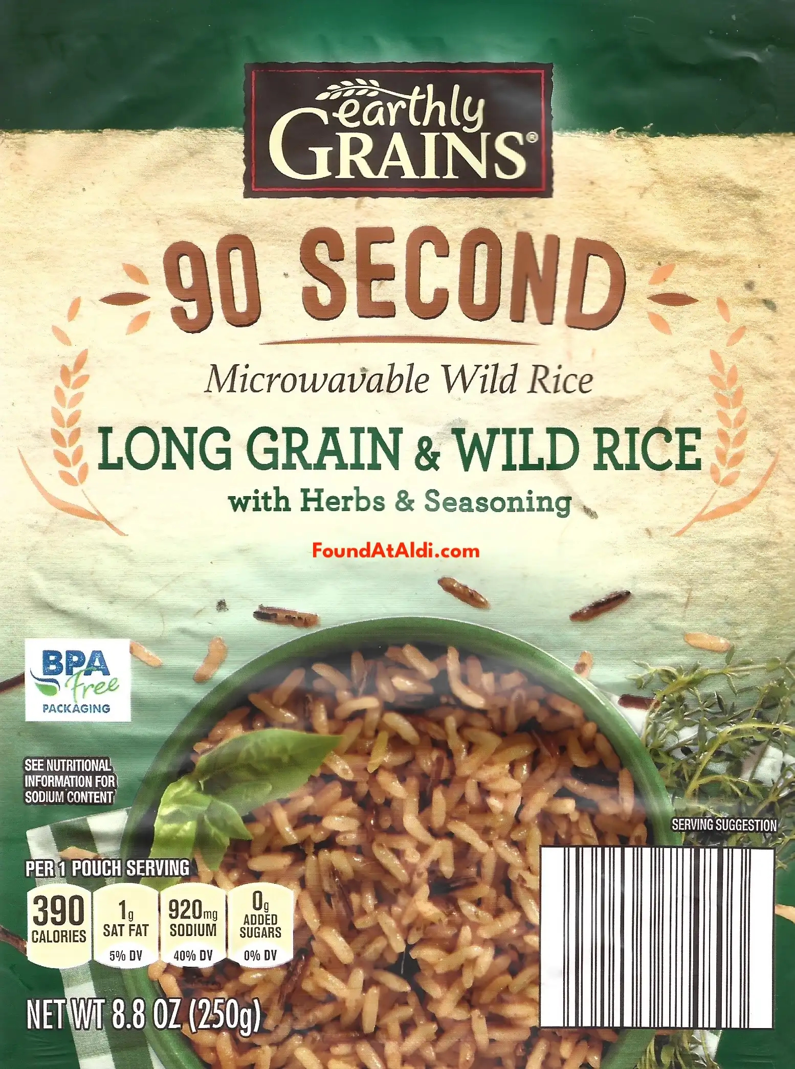 Earthly Grains 90 Second Microwavable Basmati Rice