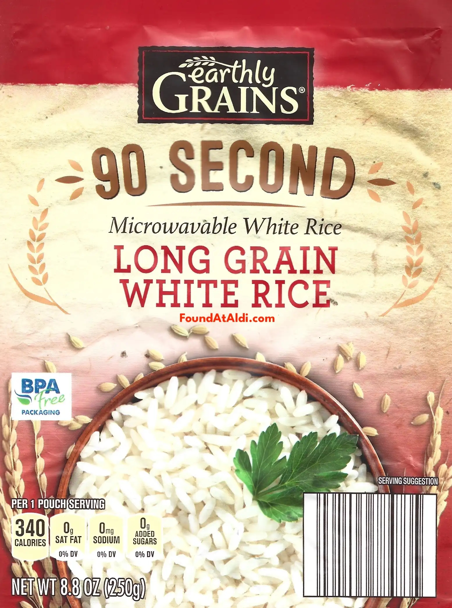 Earthly Grains 90 Second Microwavable Long Grain White Rice