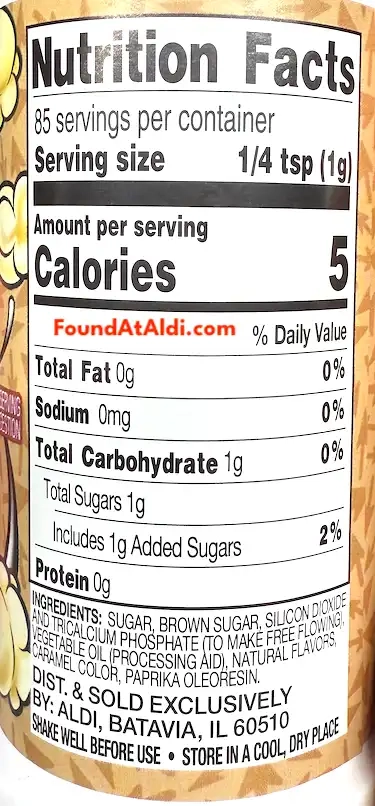 Stonemill Caramel Corn Popcorn Seasoning Ingredients Nutrition Facts