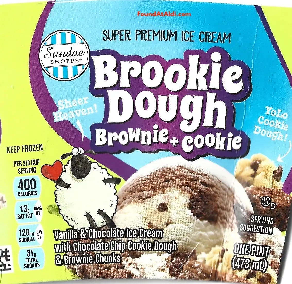 Sundae Shoppe Brookie Dough Brownie + Cookie Ice Cream