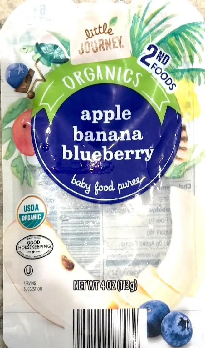 Little Journey Apple Banana Blueberry Baby Food Puree