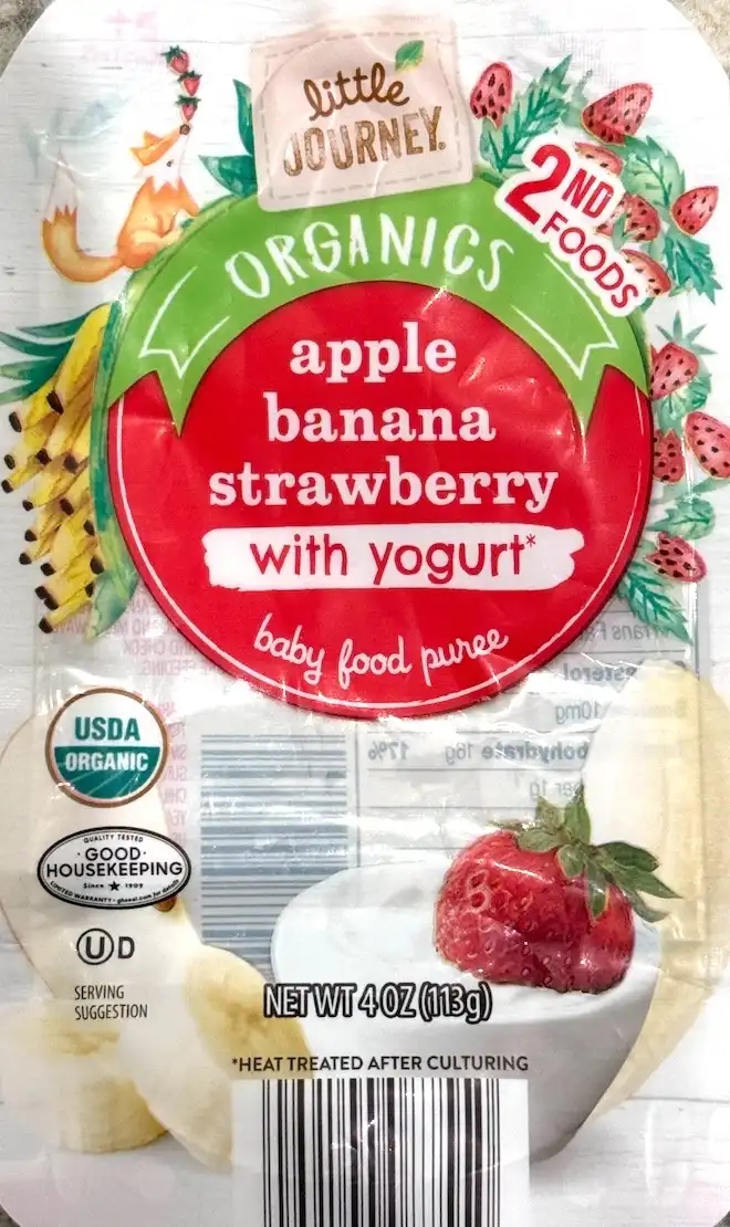 Little Journey Apple Banana Strawberry With Yogurt Baby Food Puree