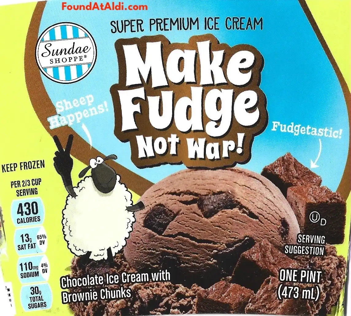 Sundae Shoppe Make Fudge Not War Super Premium Ice Cream