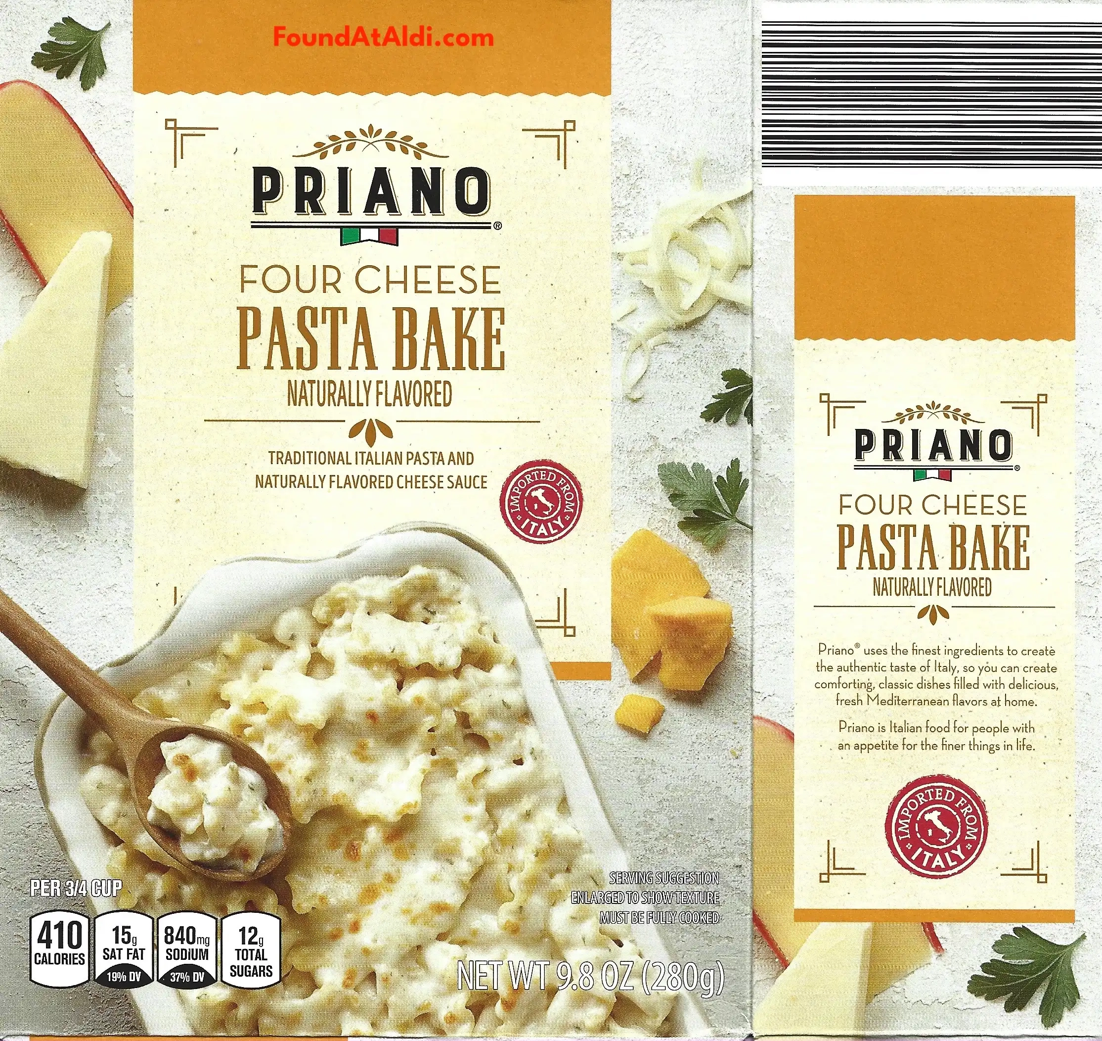 Priano Four Cheese Pasta Bake