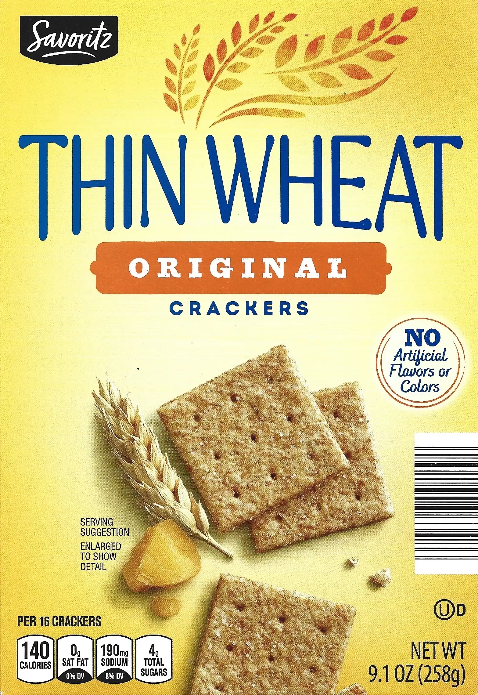 Savoritz Thin Wheat Original Crackers