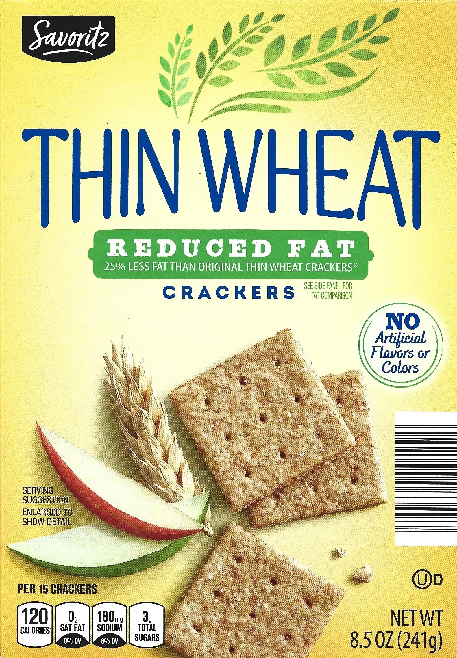 Savoritz Thin Wheat Reduced Fat Crackers