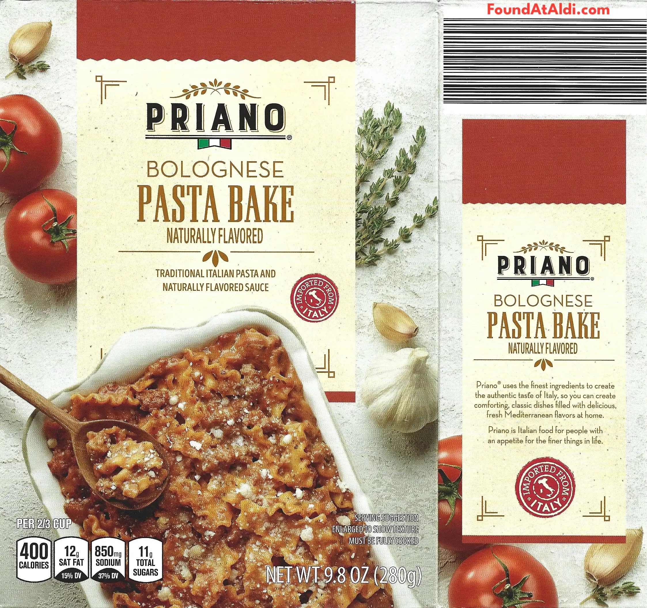 Priano Bolognese Pasta Bake