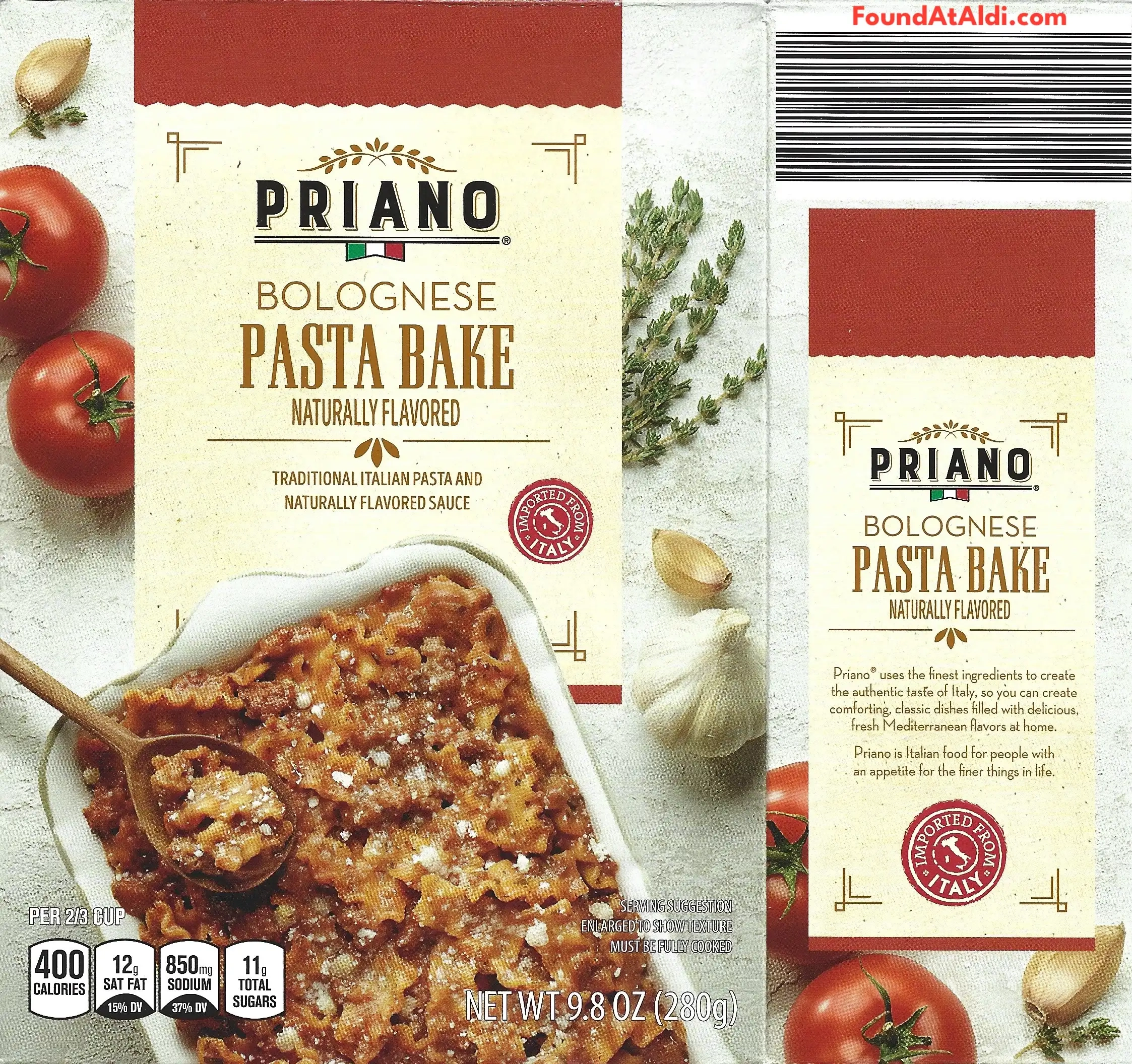 Priano Bolognese Pasta Bake
