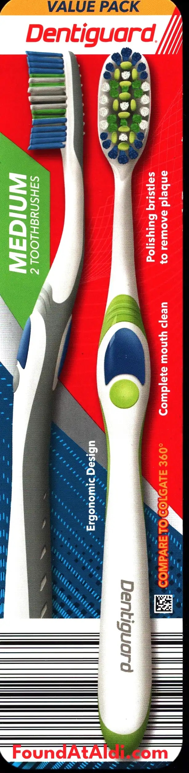Dentiguard Medium 2 Toothbrushes