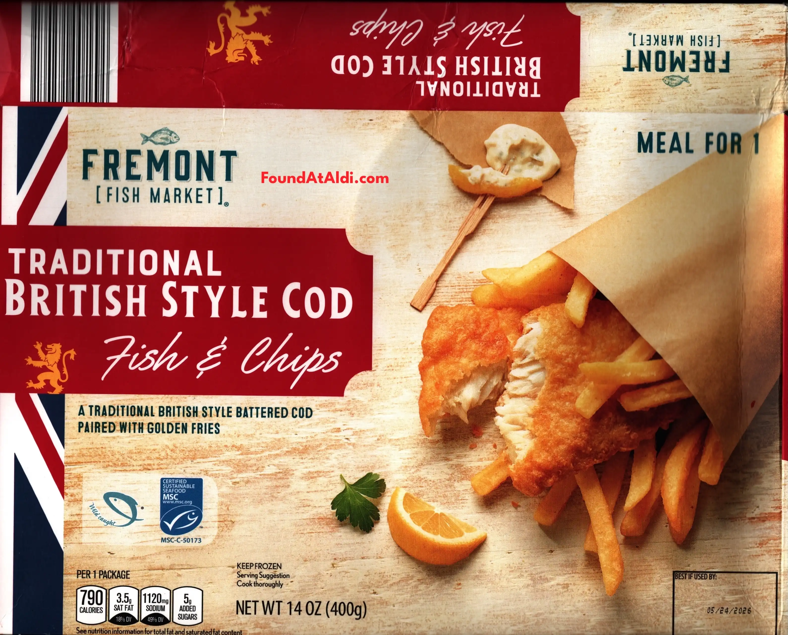 Fremont Fish Market British Traditional Style Cod Fish & Chips