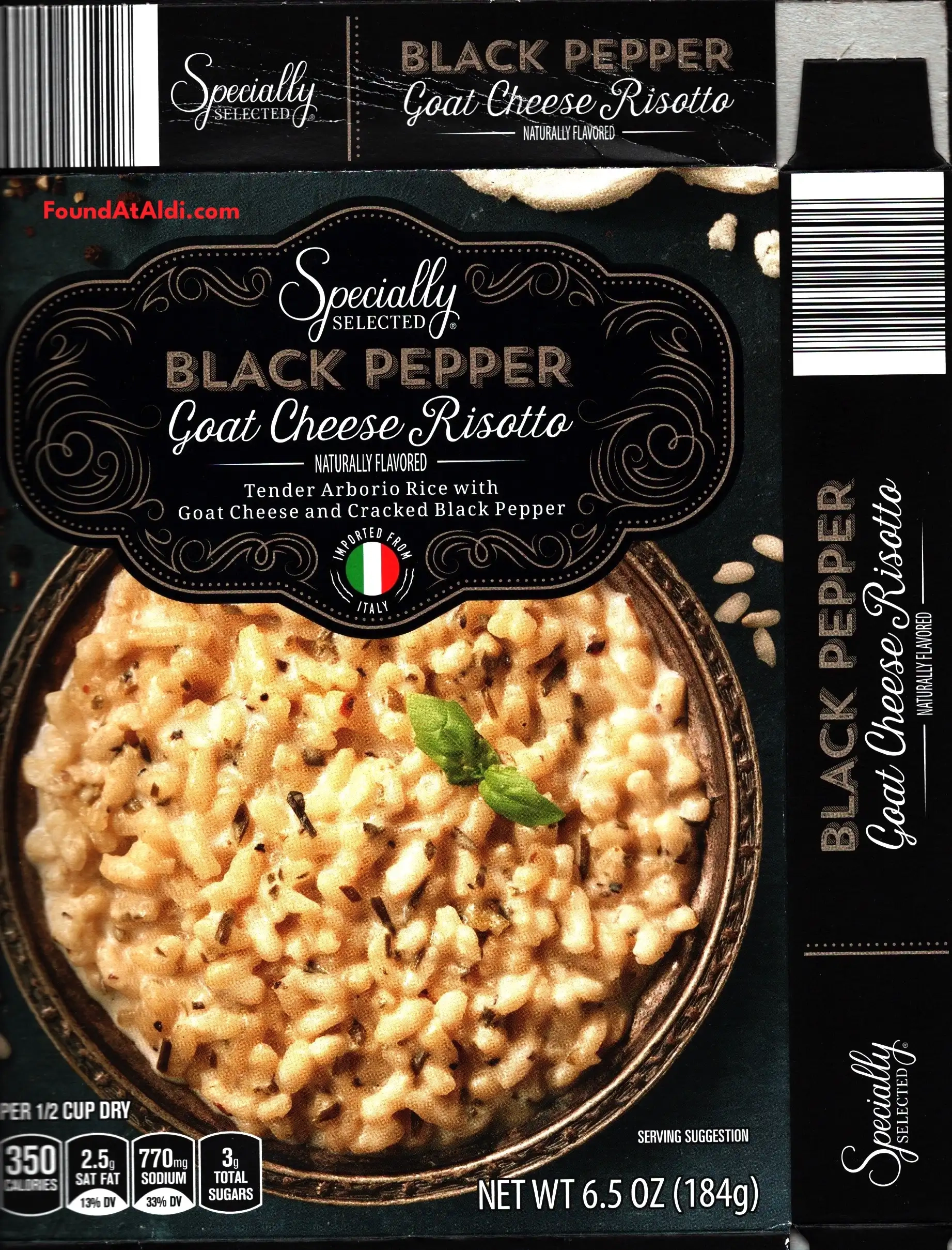 Specially Selected Black Pepper Goat Cheese Risotto