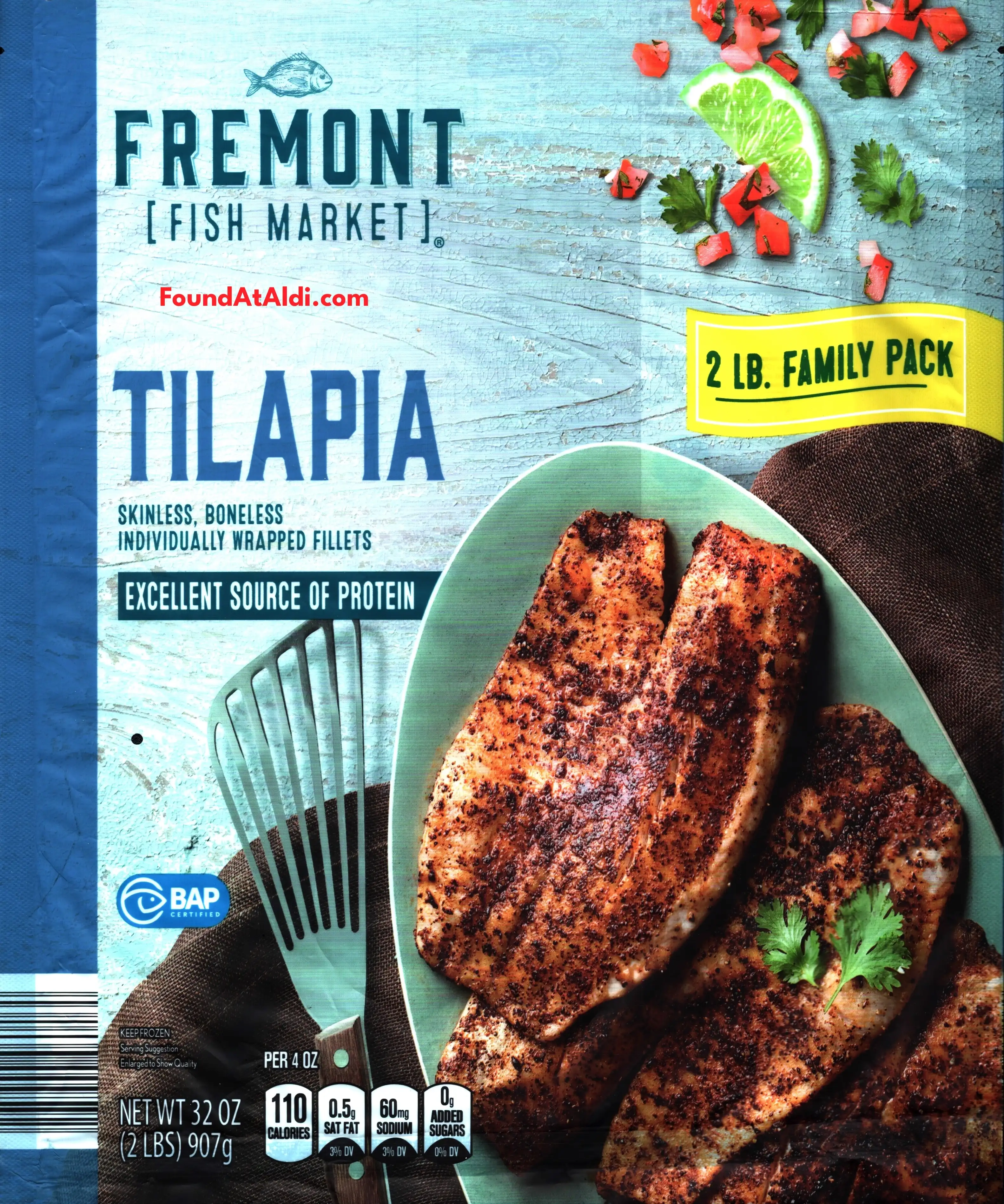 Fremont Fish Market Tilapia 2LB Family Pack