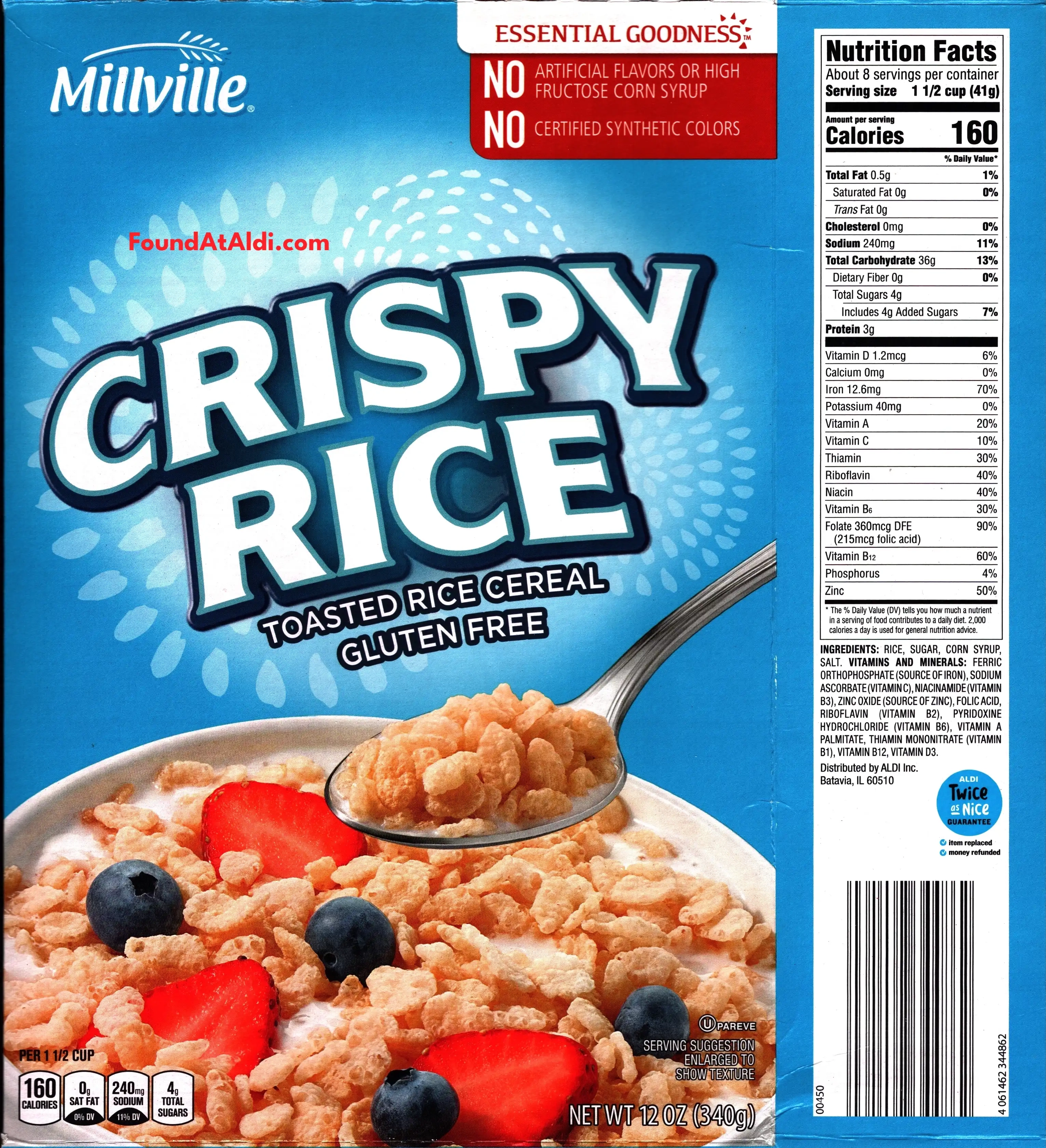 Millville Crispy Rice Cereal