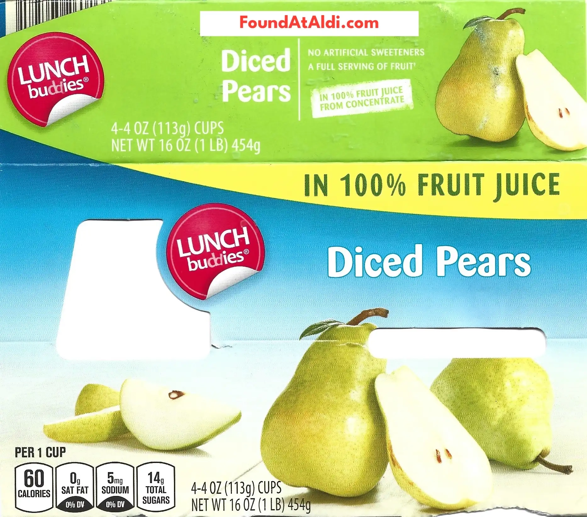 Lunch Buddies Diced Pears