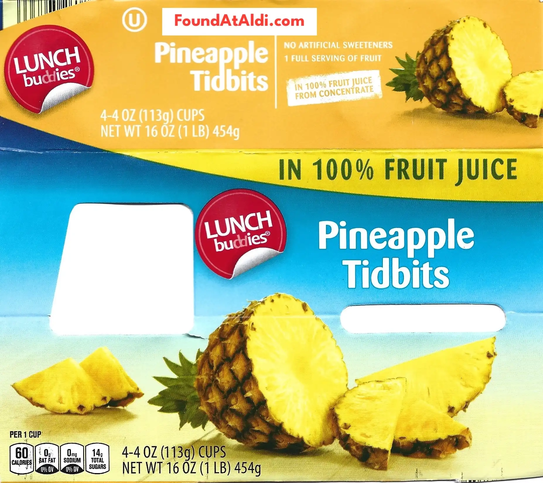 Lunch Buddies Pineapple Tidbits