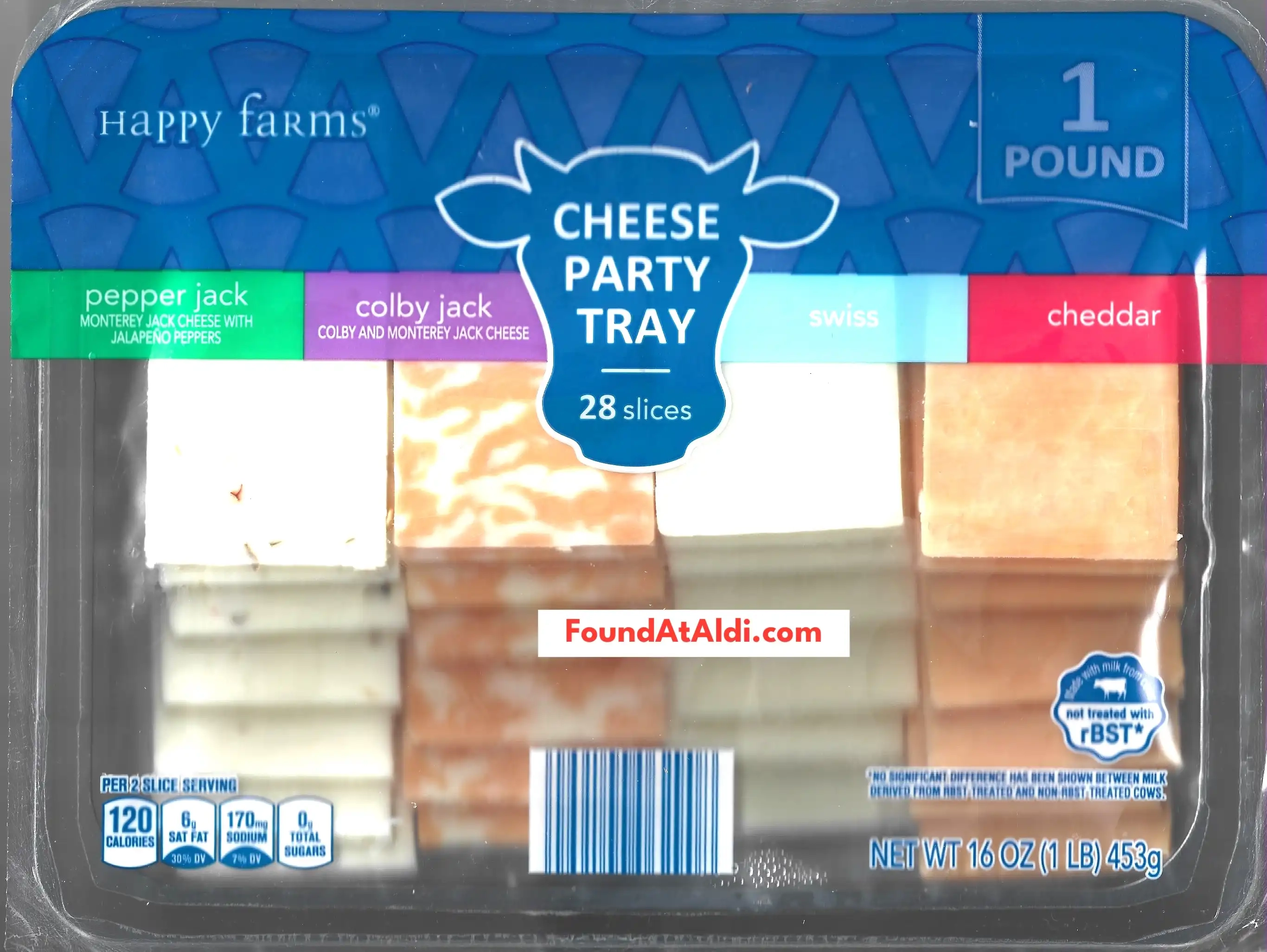Happy Farms Party Tray Cheese 28 Slices