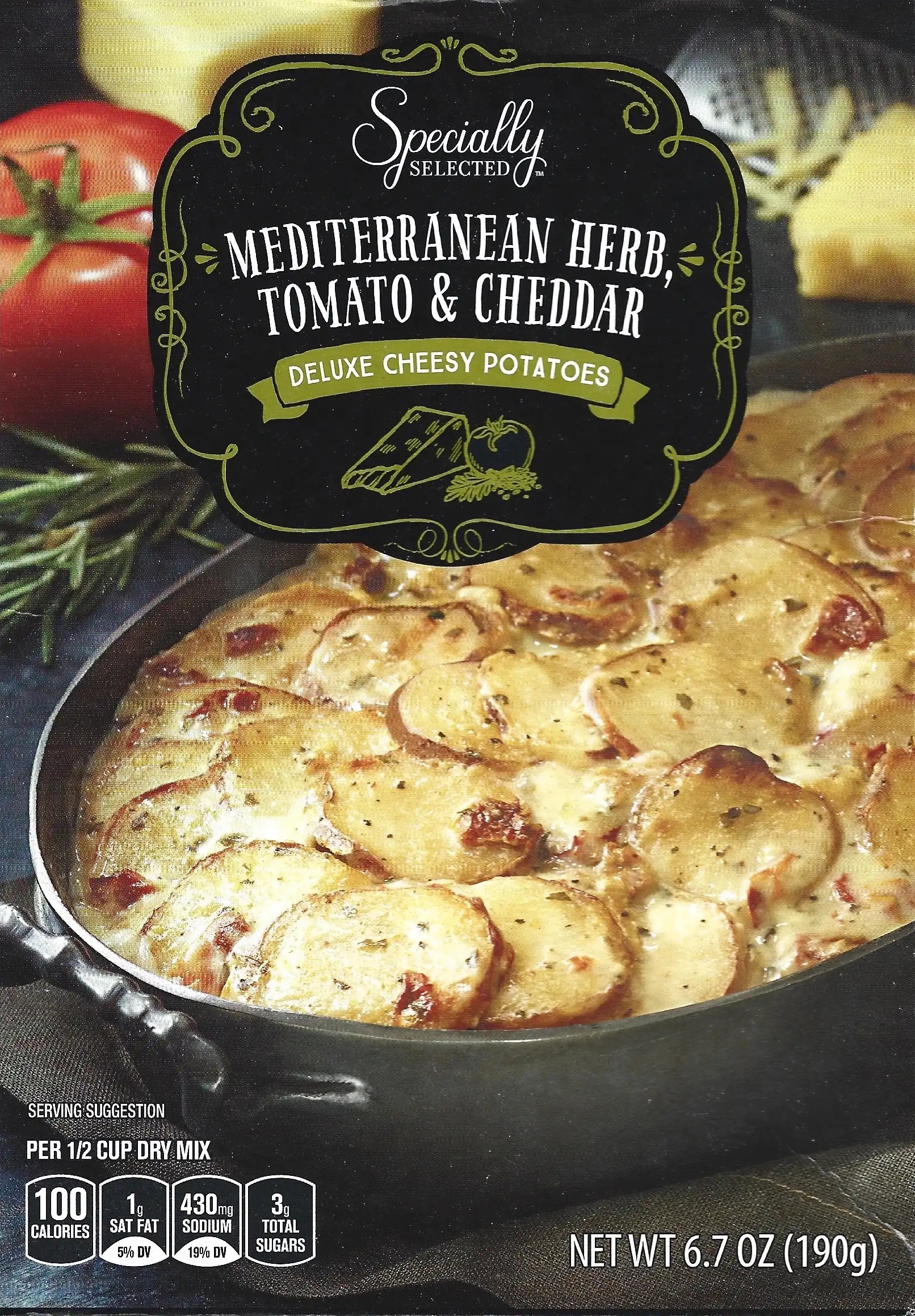 Specially Selected Mediterranean Herb, Tomato & Cheddar Deluxe Cheesy Potatoes