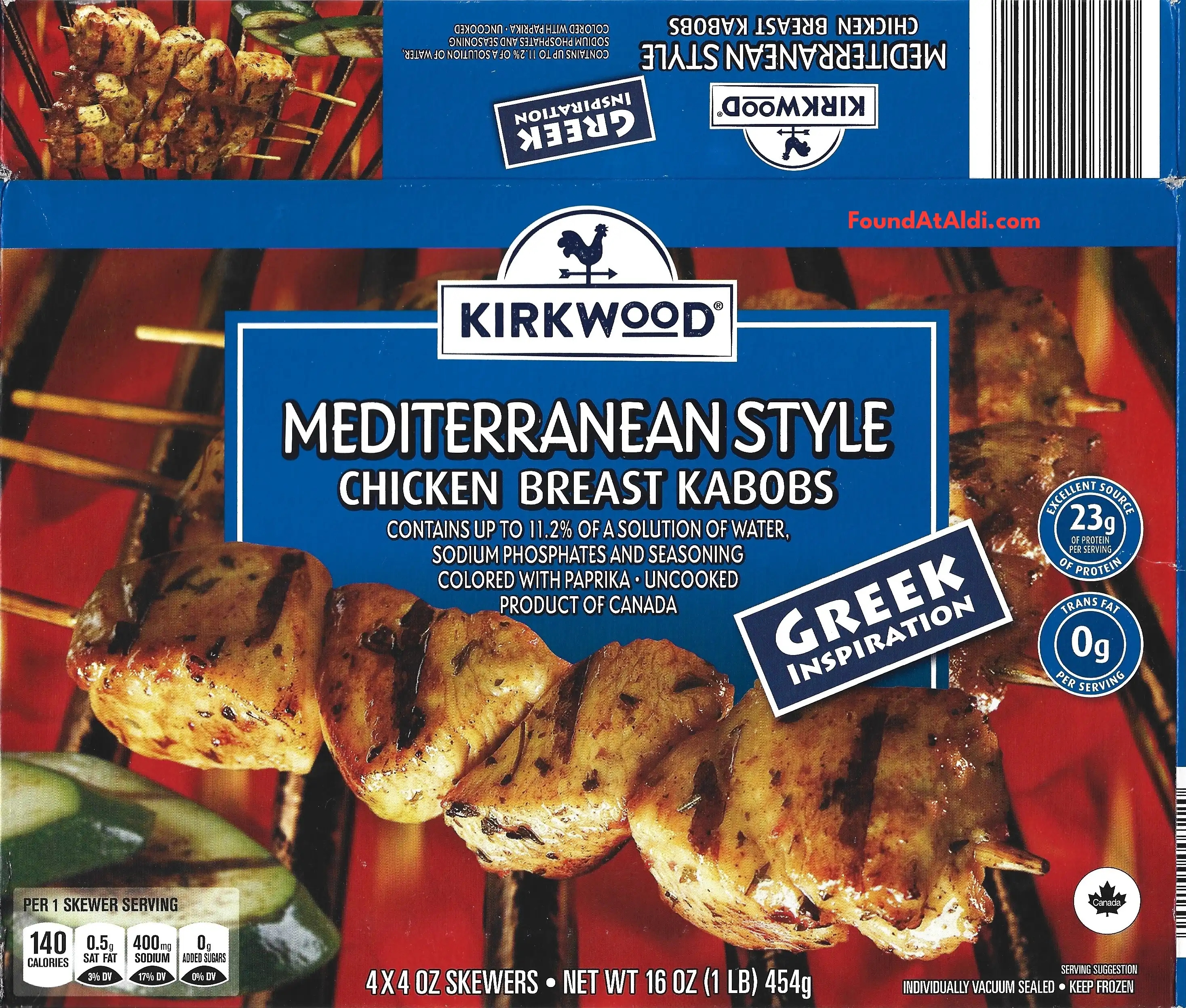 Kirkwood Mediterranean Style Chicken Breast Kabobs