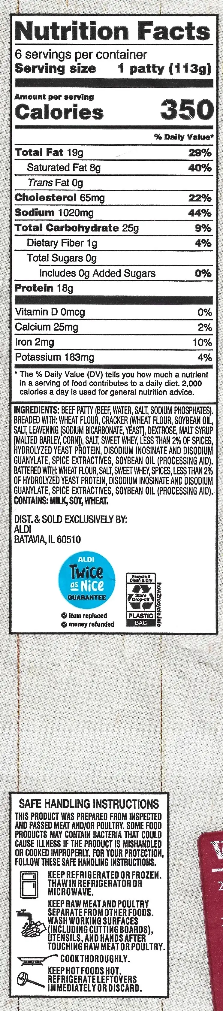 Cattlemen's Ranch Country Fried Steak Ingredients Nutrition Facts