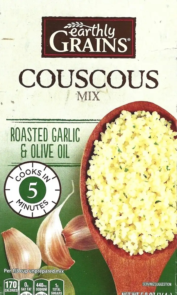 Earthly Grains Couscous Mix Roasted Garlic & Olive Oil